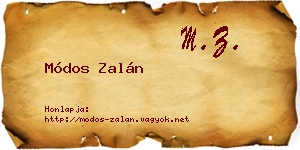 Módos Zalán névjegykártya